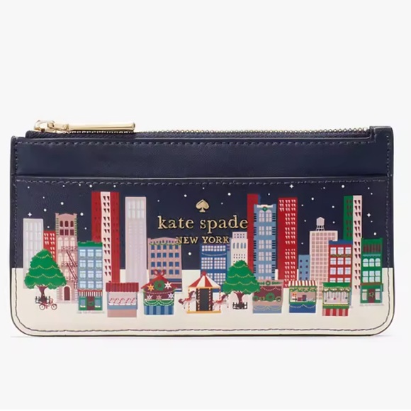 kate spade Handbags - Kate Spade Winter Wonders Large Slim Card Holder new